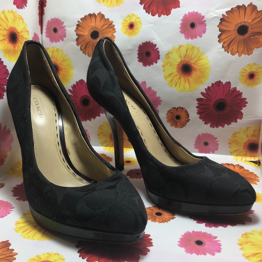 Coach Caya Black Pump High Heels